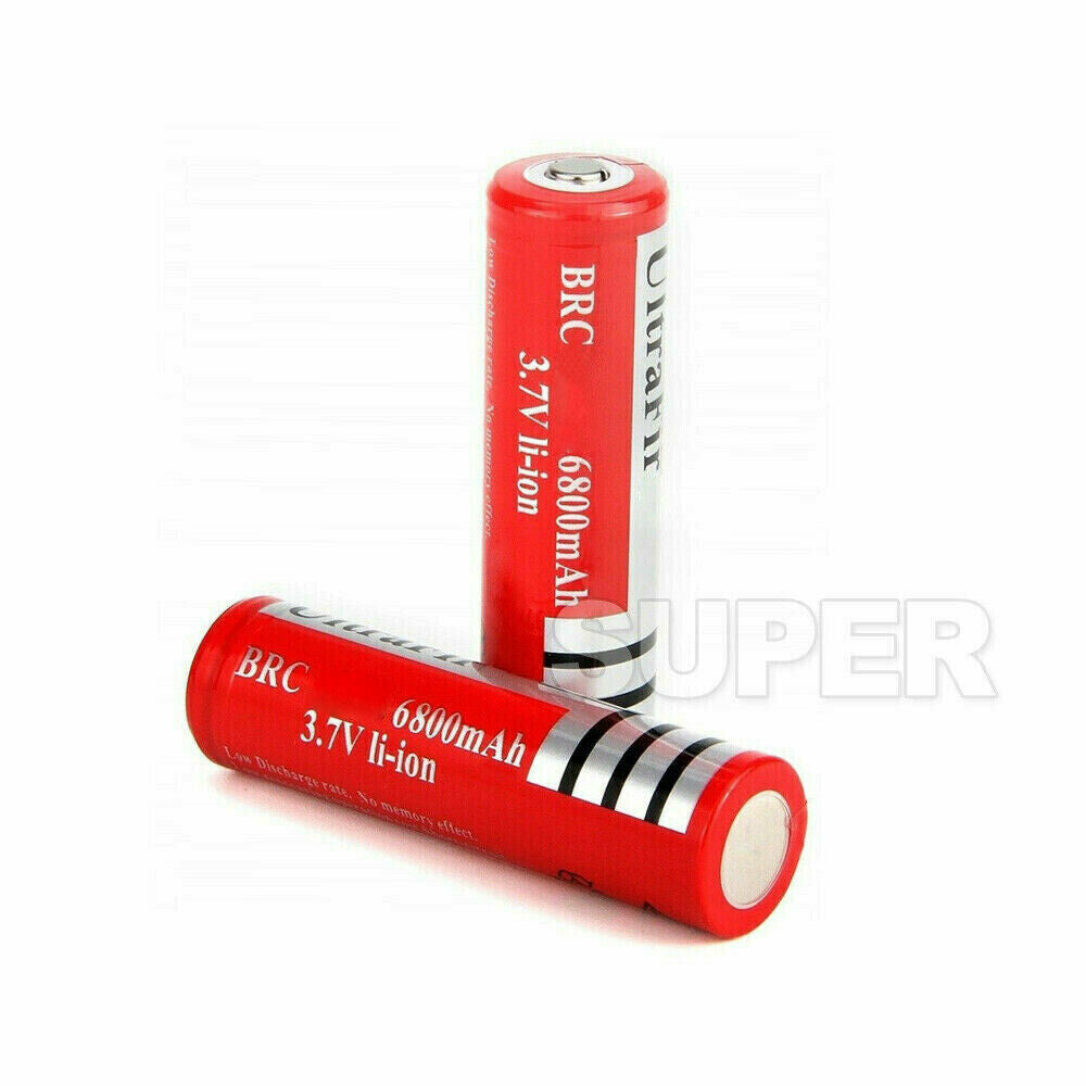 Skywolfeye 18650 Battery 9900mAh Li-ion 3.7V Button Top Rechargeable  Batteries Cell For LED Flashlight