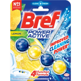0128 Merge Bref Power Active Lemon In Bowl Toilet Cleaner 50g X138.											  X138.