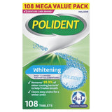0159 Polident Whitening Daily Cleanser For Dentures 108 Tablets Maintain Whiteness X137.