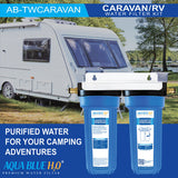 Twin Caravan & RV Water Filter System With Sediment & Carbon Filters Only 0160