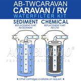 Twin Caravan & RV Water Filter System With Sediment & Carbon Filters Only 0160