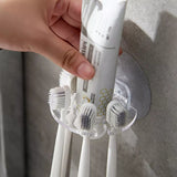 0179 Merge Tooth Brush Holder Wall Mount Sucker Bathroom Suction Cup Toothpaste Storage Rack Z114.