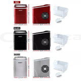 02114 Merge Devanti Ice Maker Machine Commercial Portable Ice Cube Tray Bar Counter Top Red X120.