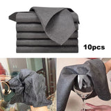 0215 10 Pack Black Microfiber Cleaning Cloths Dish Cloth Lint Free Z196.