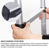0221 Merge 3.2M Telescopic Folding Ladder Aluminium Alloy Extension Step Ladder