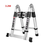 0221 Merge 3.2M Telescopic Folding Ladder Aluminium Alloy Extension Step Ladder