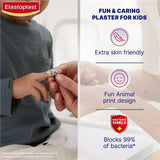0257 Elastoplast Sensitive Kids Animals 20 Pack X128.