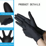 0281 Merge Industrial  Disposable Black Nitrile Gloves 100 Powder Free Thick Medical Protection Protective.