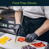 0281 Merge Industrial  Disposable Black Nitrile Gloves 100 Powder Free Thick Medical Protection Protective.