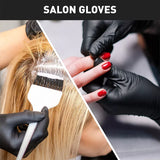 0281 Merge Industrial  Disposable Black Nitrile Gloves 100 Powder Free Thick Medical Protection Protective.