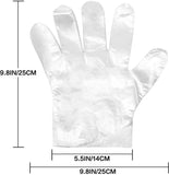0282 Merge Disposable Clear Plastic Gloves Latex Free Powder Free Polyethylene Hand 600 Pieces Protective.