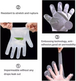 0282 Merge Disposable Clear Plastic Gloves Latex Free Powder Free Polyethylene Hand 600 Pieces Protective.