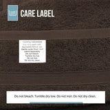 0297 Merge 4 Pack Bath Towel Set 100% Cotton Extra Soft Heavy 550 GSM Choc Brown Health Awesome Z191.