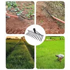 0332 Merge High Carbon Steel Garden Rake Multifunctional 12 Teeth Agricultural Tool X150.