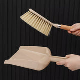 0354 Merge Wooden Handle Mini Brush And dustpan Set for Desktop Cleanup Small Sweeper Set Necessity X152.