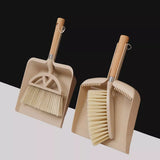 0354 Merge Wooden Handle Mini Brush And dustpan Set for Desktop Cleanup Small Sweeper Set Necessity X152.