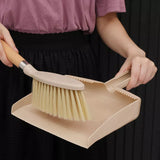 0354 Merge Wooden Handle Mini Brush And dustpan Set for Desktop Cleanup Small Sweeper Set Necessity X152.