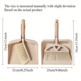 0354 Merge Wooden Handle Mini Brush And dustpan Set for Desktop Cleanup Small Sweeper Set Necessity X152.