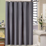 0411 Merge Extra Long Fabric Shower Curtain Waterproof With Hooks Weighted Hem 180-200cm Grey Health Z268.