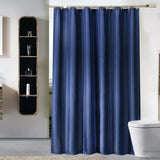 0412 Merge Extra Long Fabric Shower Curtain Waterproof With Hooks Weighted Hem 180-200cm Blue Health.