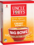0450 Merge Uncle Tobys Creamy Honey Ready In 2mins Breakfast Cereal  8 Sachets Z101.