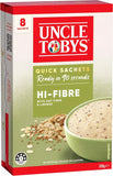 0453 Merge Uncle Tobys Oates Quick Sachets Breakfast Cereal Hi Fibre 320G 8 Sachets Z101.