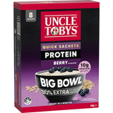 0454 Merge Uncle Tobys Big Bowl Quick Oats Protein Berry Porridge 368g 8 Pack Z101.
