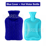 0473 Merge 2L Hot Water Bottle Winter Warm Natural Rubber Bag Relaxing Warmer And Cover Z102.