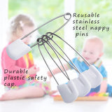 0495 Merge 12 Baby Nappy Safty Pins 2.2Inch Diaper Plastic Push In 55mm Durable Z147 xxxxxxx You 221225..