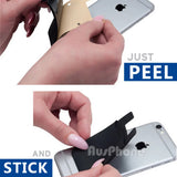 0515 Merge Silscone Credit Holder Cell Phone Wallet Pocket sticker Adhesive Black Z272 xxxxxxx You