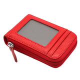 0517 Merge RFID Blocking Leather Wallet Anti-Theft Credit Card Holder Men Women Red Z272 xxxxxxx You 130526.