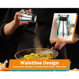 0530 Merge 2pcs Salt And Pepper Shakers Set Premium Stainless Steel Glass Pepper Shaker Z221 xxxxxxx You 140226.