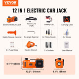 06107 Merge Vevor 3/5 Ton 12V Electric Hydraulic Floor Spray Jack Car Lift & Impact Wrench Kit Z185.