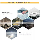 0611 Merge Car Cover 6 Layers Waterproof Aluminum Large Rain UV Dust Hail Proof Full Size Z157.