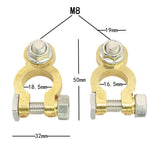 06123 Merge Light Brass Nut Battery Terminal Clamp Connector Clip Positive Negative Truck Z167.