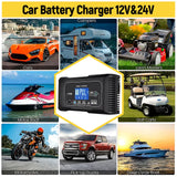 06134 Merge 20A 12V 24V 20amp Car Battery Smart Charger For Lead Acid AGM LiFePo4 Battery Z146.