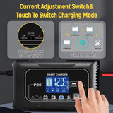 06134 Merge 20A 12V 24V 20amp Car Battery Smart Charger For Lead Acid AGM LiFePo4 Battery Z146.