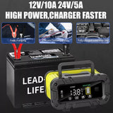06135 Merge 20A 12V 24V 20 Amp Car Battery Smart Charger For Lead Acid LiFePo4 AGM Battery Z146.