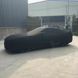 0614 Merge Black Satin Stretch Indoor Full Car Cover Dustproof For Holden Commodore VFVE Z157.