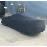 0614 Merge Black Satin Stretch Indoor Full Car Cover Dustproof For Holden Commodore VFVE Z157.