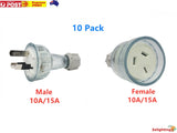 06160 Merge 10Amp Male Plug Female Socket 10 Pieces Z186 xxxxxxx You 040226.