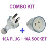 06162 Merge 3 Pin Male Plug + Female Socket 10A Clear Electrical Cable 240v 250v 10A Z186 xxxxxxx You 040226.
