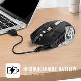 06170 Merge 2.4GHz Wireless Rechargeable USB Optical Ergonomic LED Light Gaming Mouse Z235 xxxxxxx You 060326.