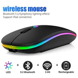 06173 Merge Rechargeable Slim Wireless Mouse Bluetooth 5.2+2.4G Cordless For Laptop PC Z235 xxxxxxx You 060326.