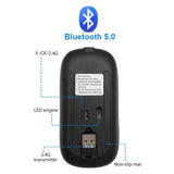 06173 Merge Rechargeable Slim Wireless Mouse Bluetooth 5.2+2.4G Cordless For Laptop PC Z235 xxxxxxx You 060326.