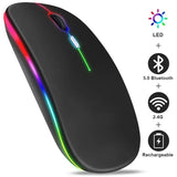 06173 Merge Rechargeable Slim Wireless Mouse Bluetooth 5.2+2.4G Cordless For Laptop PC Z235 xxxxxxx You 060326.
