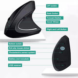 06176 Merge Ergonomic Vertical Wireless Mouse 2.4GHz Optical 6 button 800-1600DPI Z235 xxxxxxx 060326.