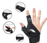 07166 Merge 2xFinger Glove W/Led Light Flashlight Gloves Out Door Gear Rescue Night Fishing Z217.