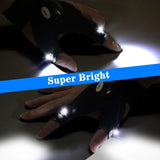 07166 Merge 2xFinger Glove W/Led Light Flashlight Gloves Out Door Gear Rescue Night Fishing Z217.