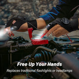 07166 Merge 2xFinger Glove W/Led Light Flashlight Gloves Out Door Gear Rescue Night Fishing Z217.